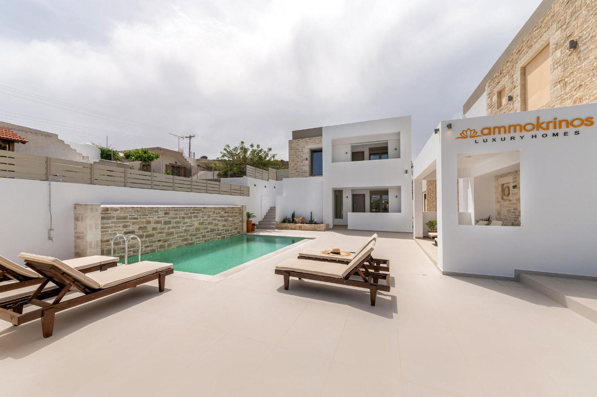 Ammokrinos Luxury Homes,150M From The Beach Kalamáki Kültér fotó