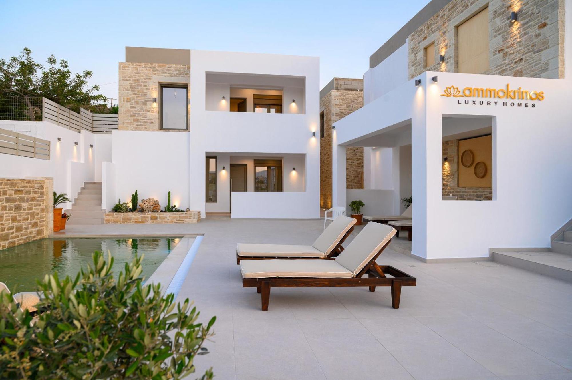 Ammokrinos Luxury Homes,150M From The Beach Kalamáki Kültér fotó